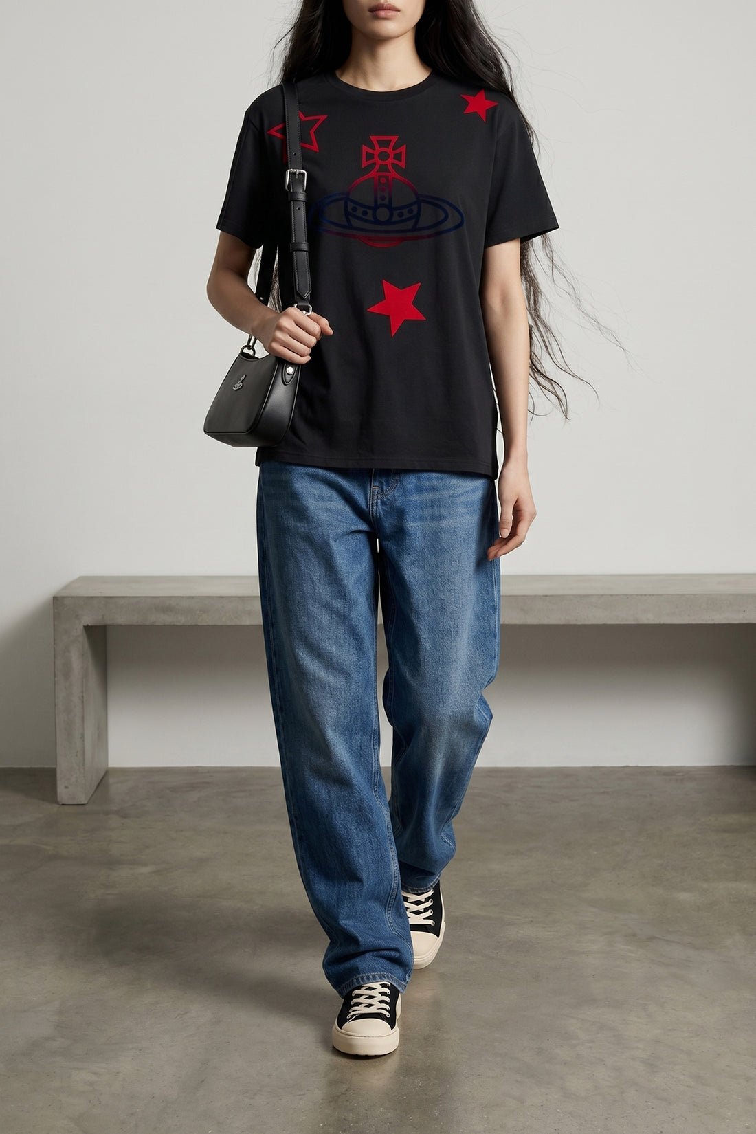 VIVIENNE WESTWOOD M orb and stars classic cotton t-shirt