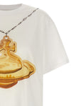 the vivienne westwood gold orb classic pure white cotton t-shirt is distinguis
