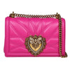 Medium Devotion Fuchsia Leather Shoulder Bag