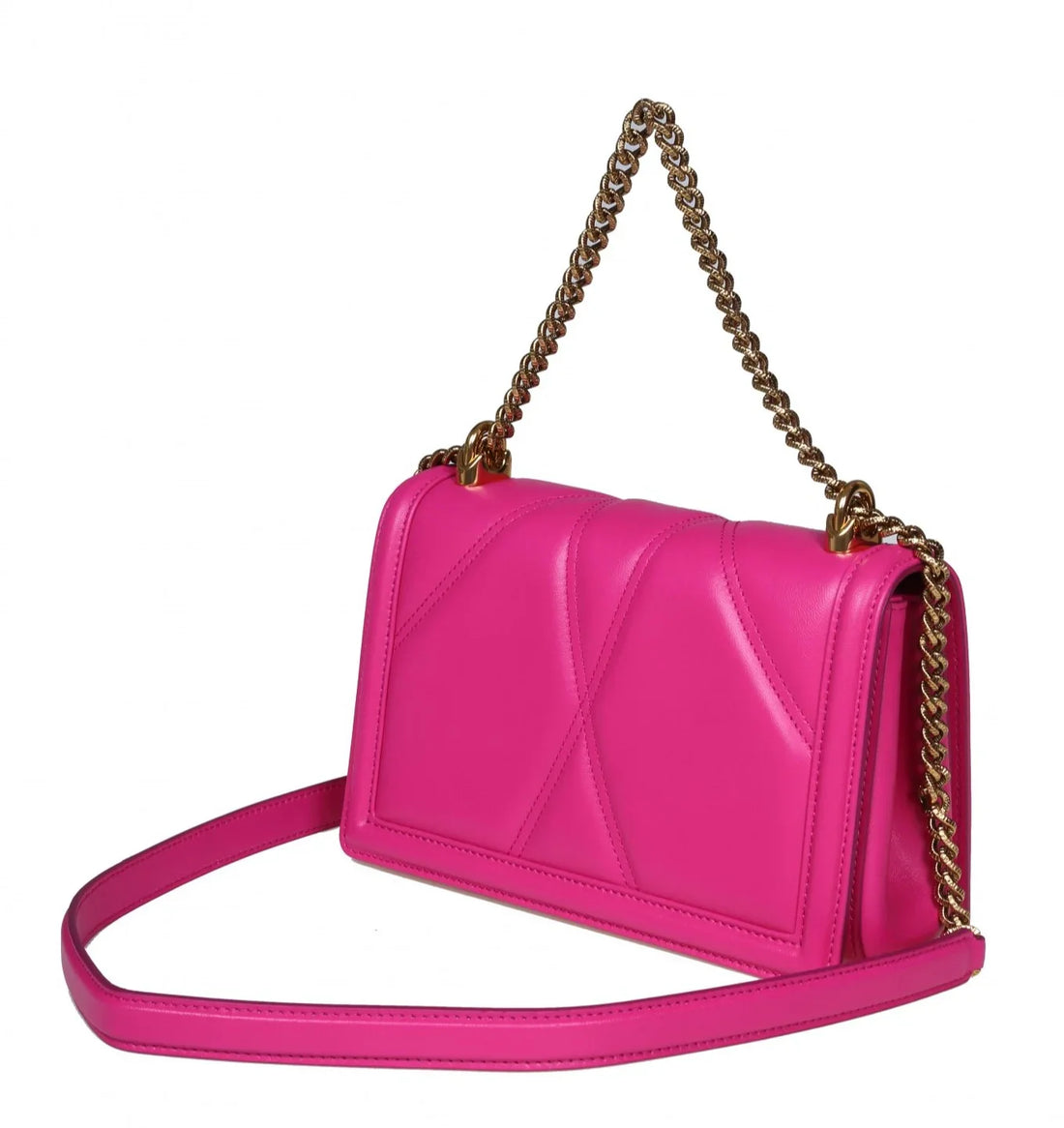 Medium Devotion Fuchsia Leather Shoulder Bag