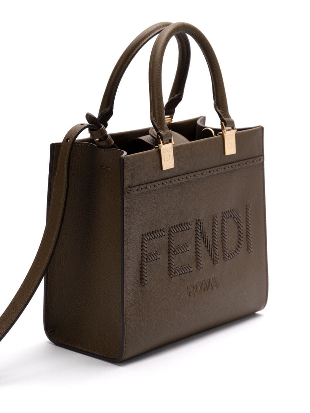 grained leather fendi sunshine small bag