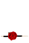 dolce & gabbana rose appliqué fabric choker