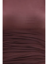 WOLFORD M asymmetric semi-sheer midi dress