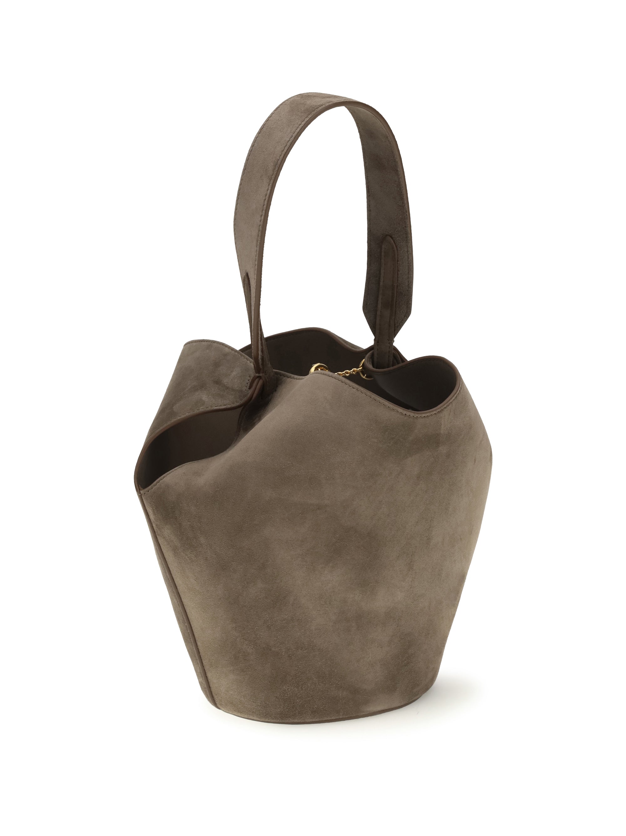 mini lotus suede handbag