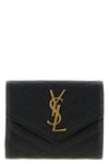 saint laurent wallet in matelassé grain de poudre leather