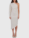 one-shoulder cady longuette dress