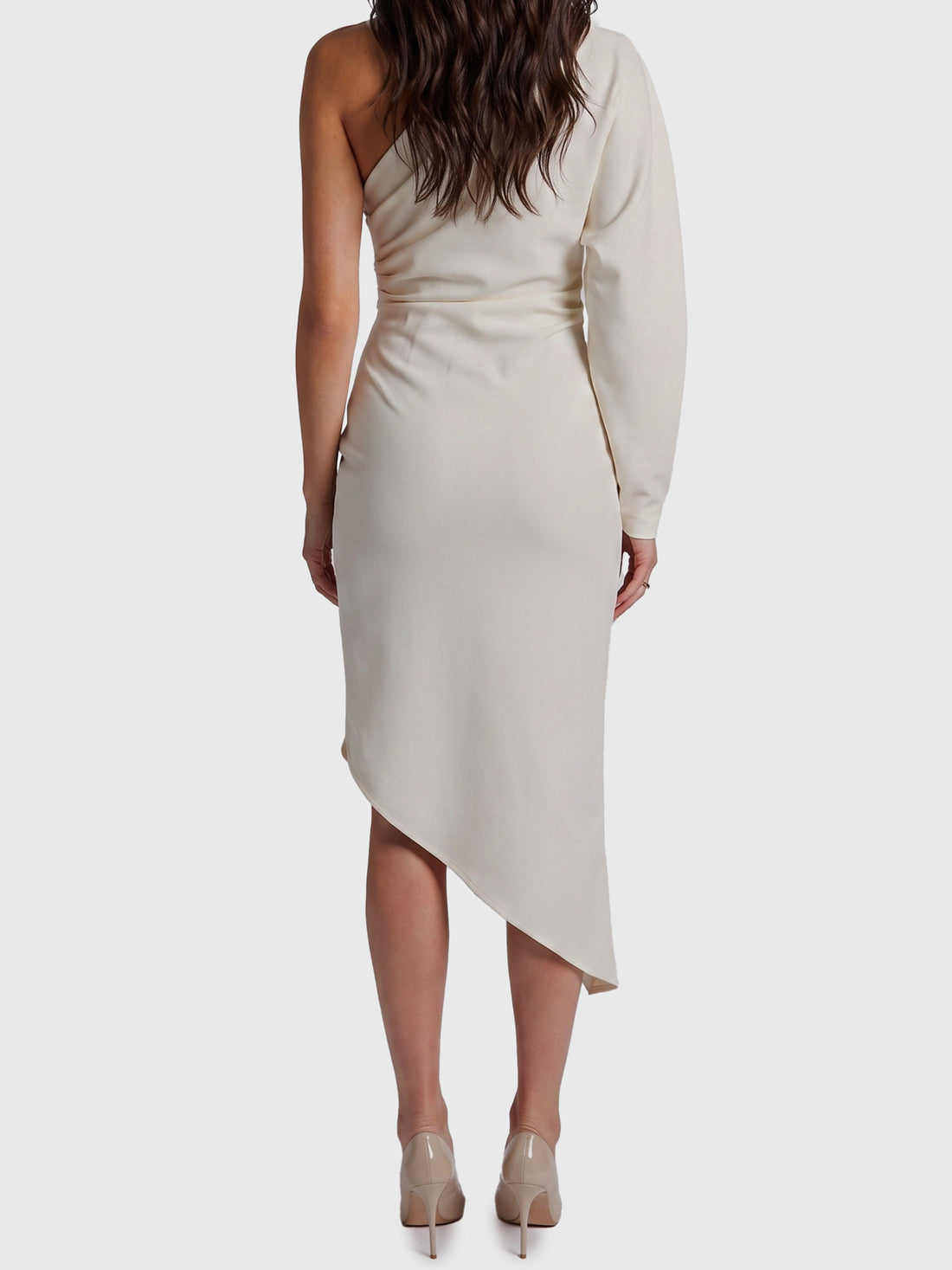 FEDERICA TOSI 40 one-shoulder cady longuette dress