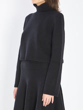 ALAIA 36 cropped cashmere knit pullover