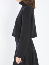 ALAIA 36 cropped cashmere knit pullover