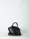 la passeggiata top handle black bag mini