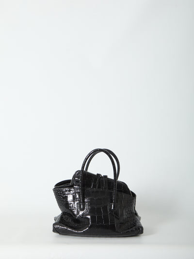 la passeggiata top handle black bag mini