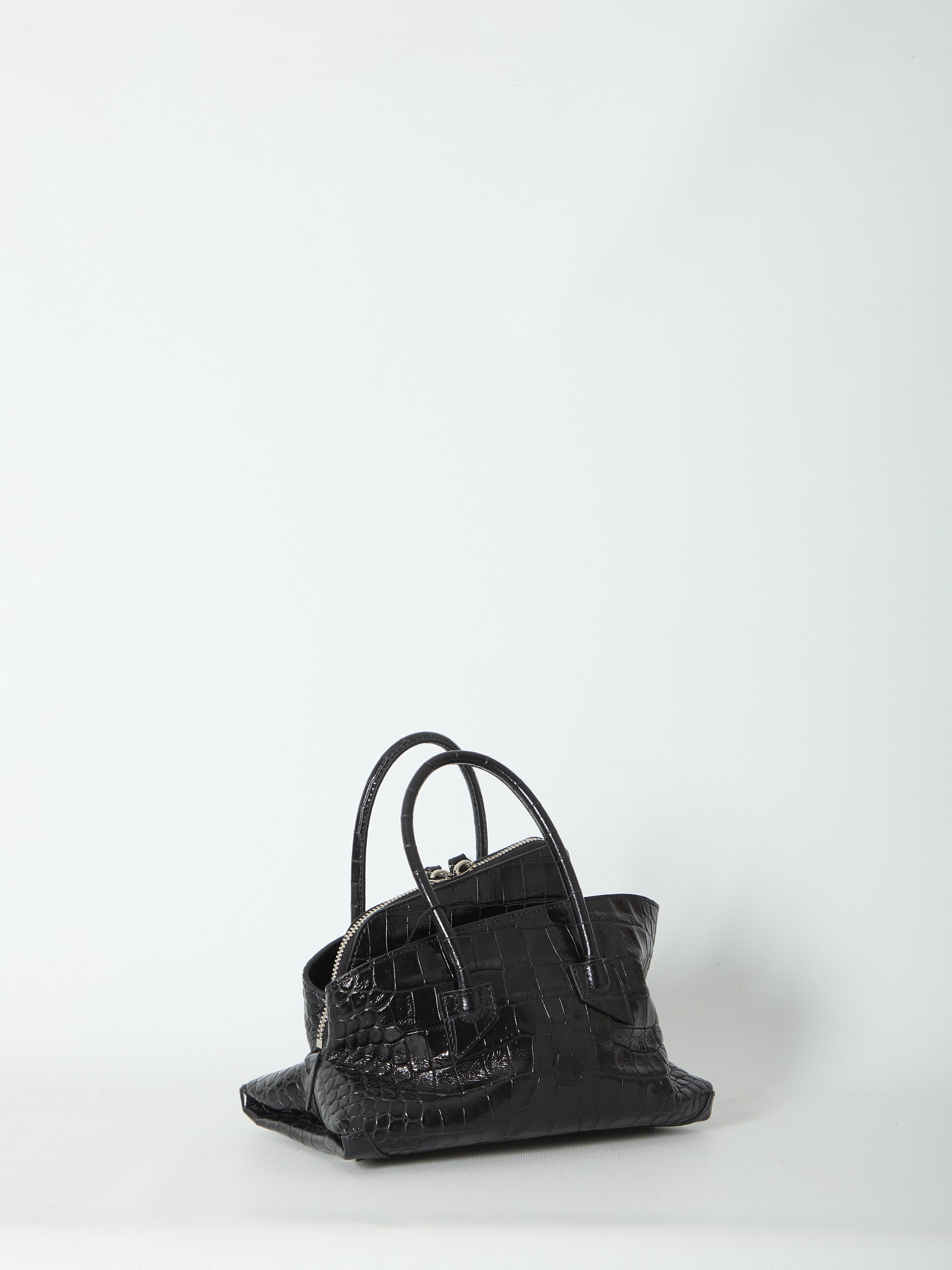 la passeggiata top handle black bag mini