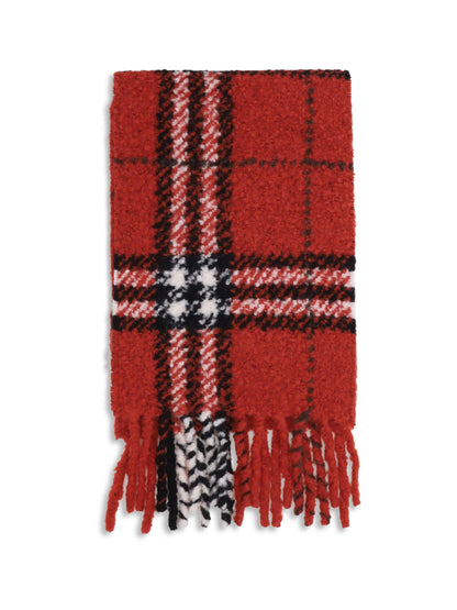 BURBERRY OS scarf from a warm alpaca-wool blend bouclé