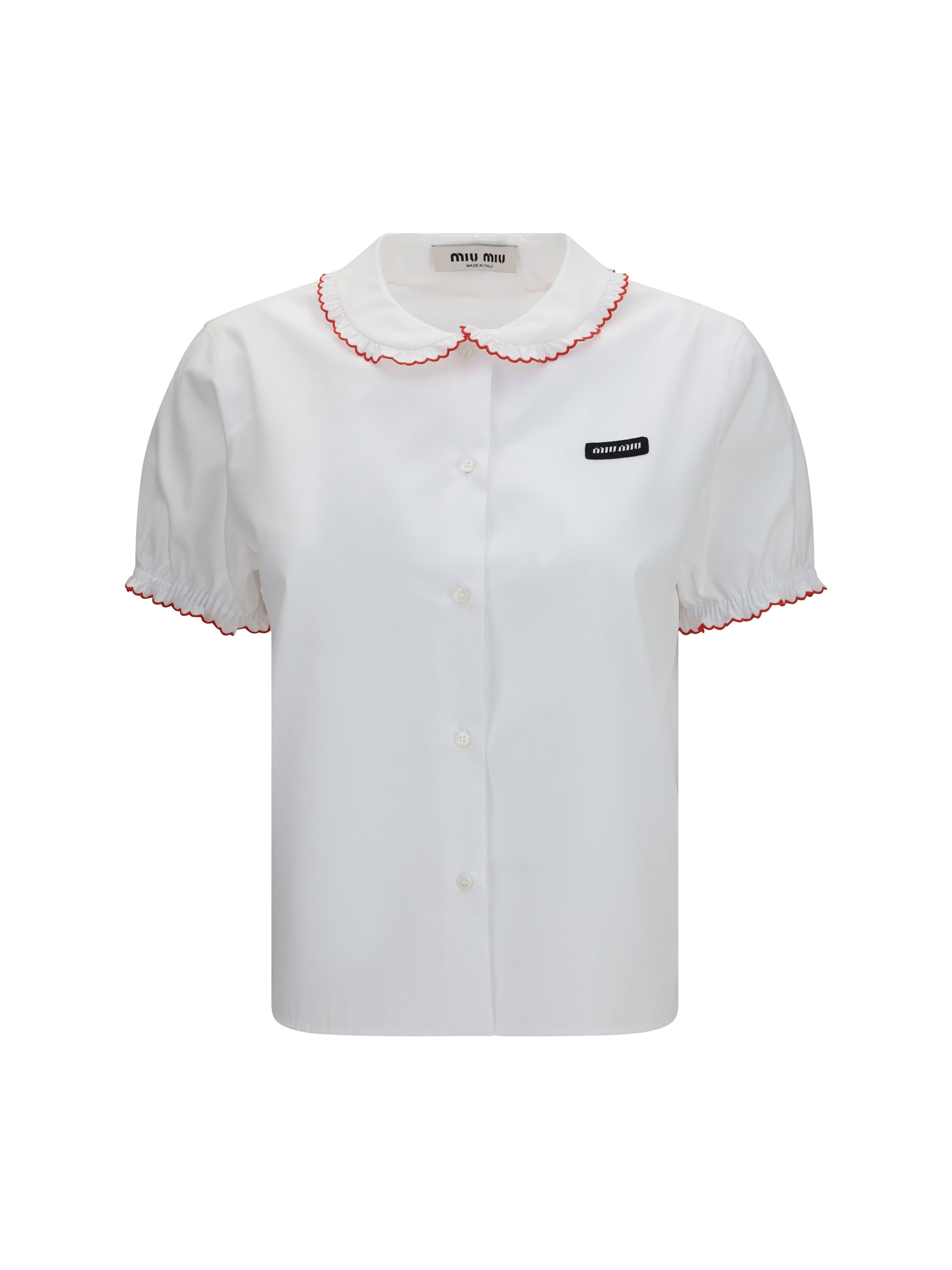 embroidered poplin shirt