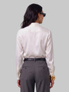 white stretch silk shirt