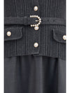 knit and twill midi dress