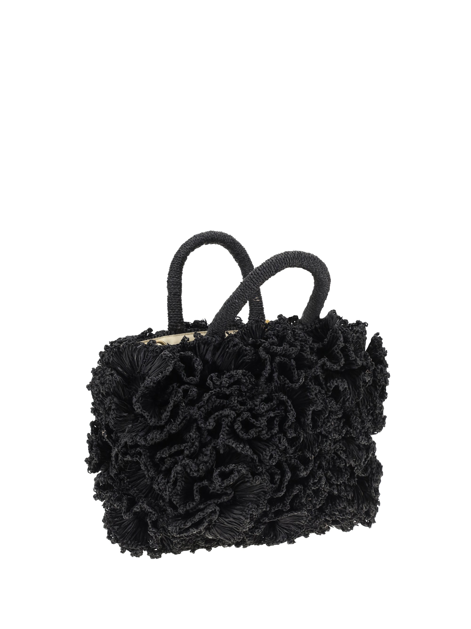 coral raffia handbag