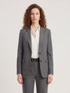 single-breasted jacket in stretch canvas