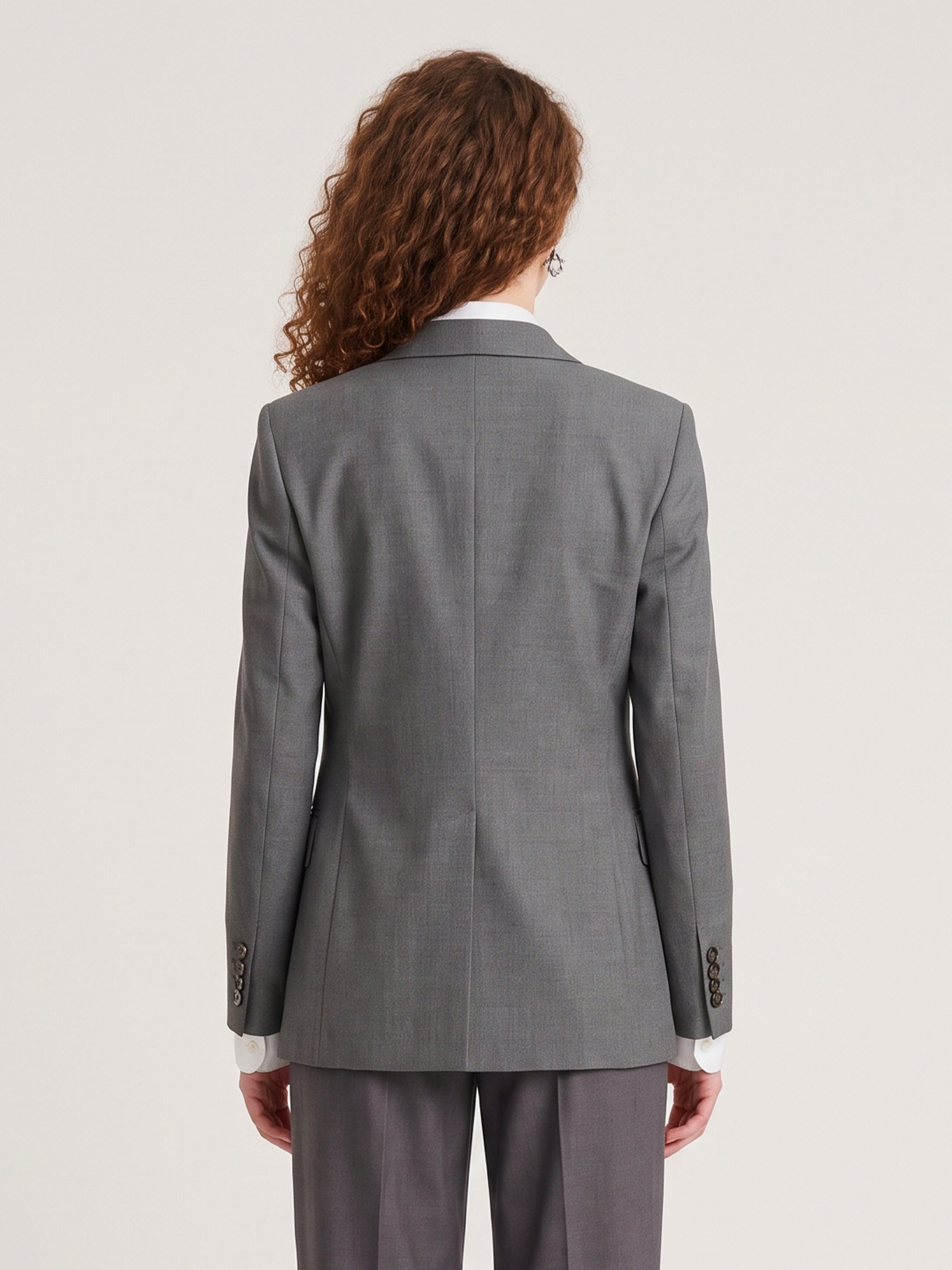 single-breasted jacket in stretch canvas