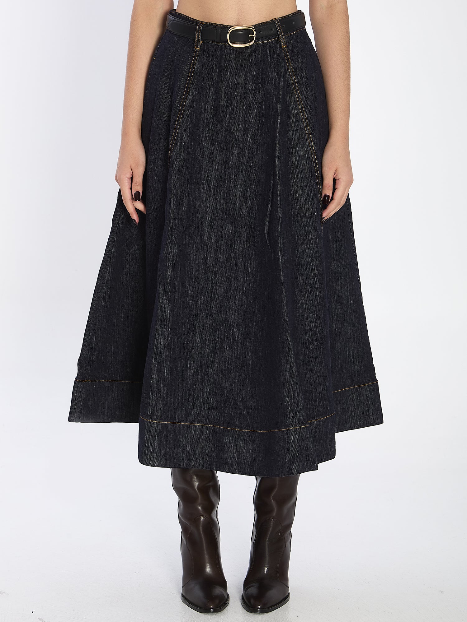 SELF PORTRAIT 10 flared midi skirt 