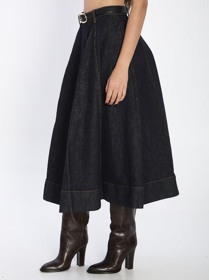 SELF PORTRAIT 10 flared midi skirt 