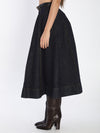 flared midi skirt