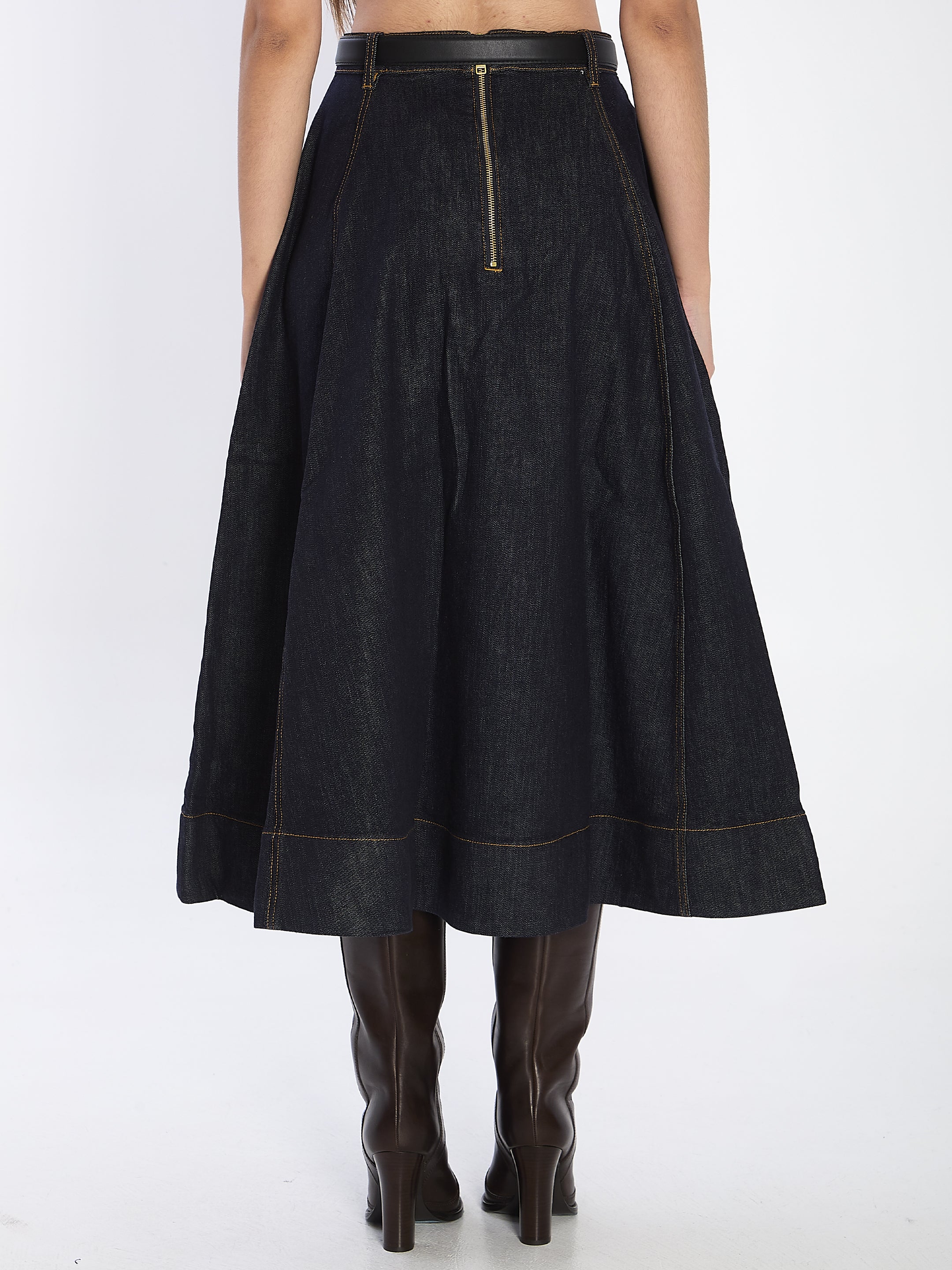 SELF PORTRAIT 10 flared midi skirt 