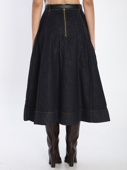 SELF PORTRAIT 10 flared midi skirt 