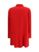 VALENTINO 44 single-breasted compact drap coat