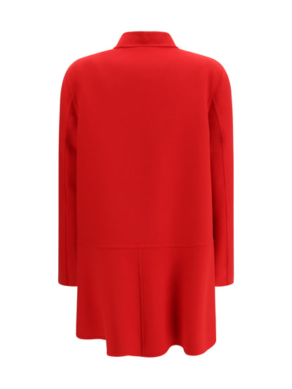 VALENTINO 44 single-breasted compact drap coat