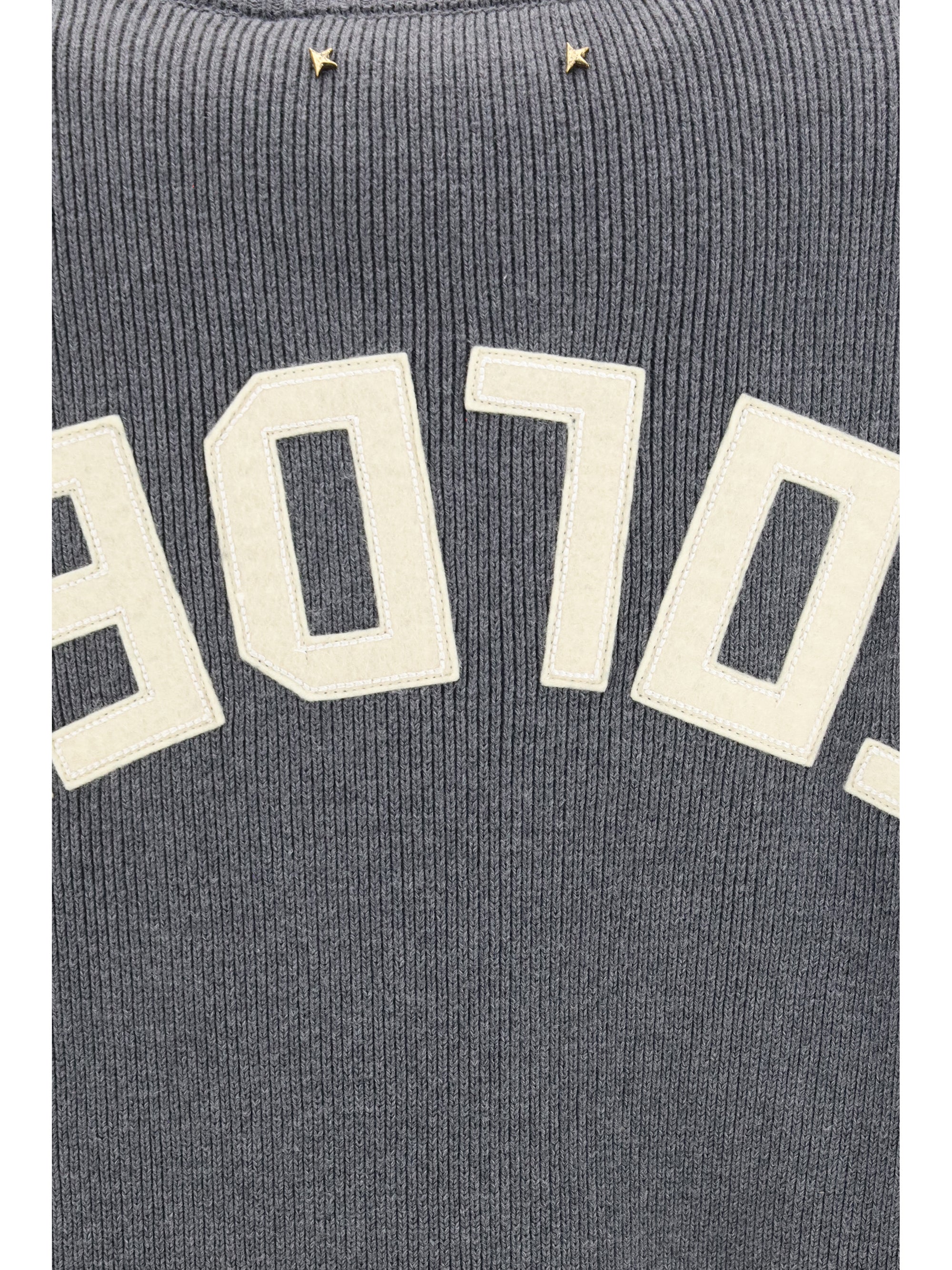 cotton crewneck sweater with back logo