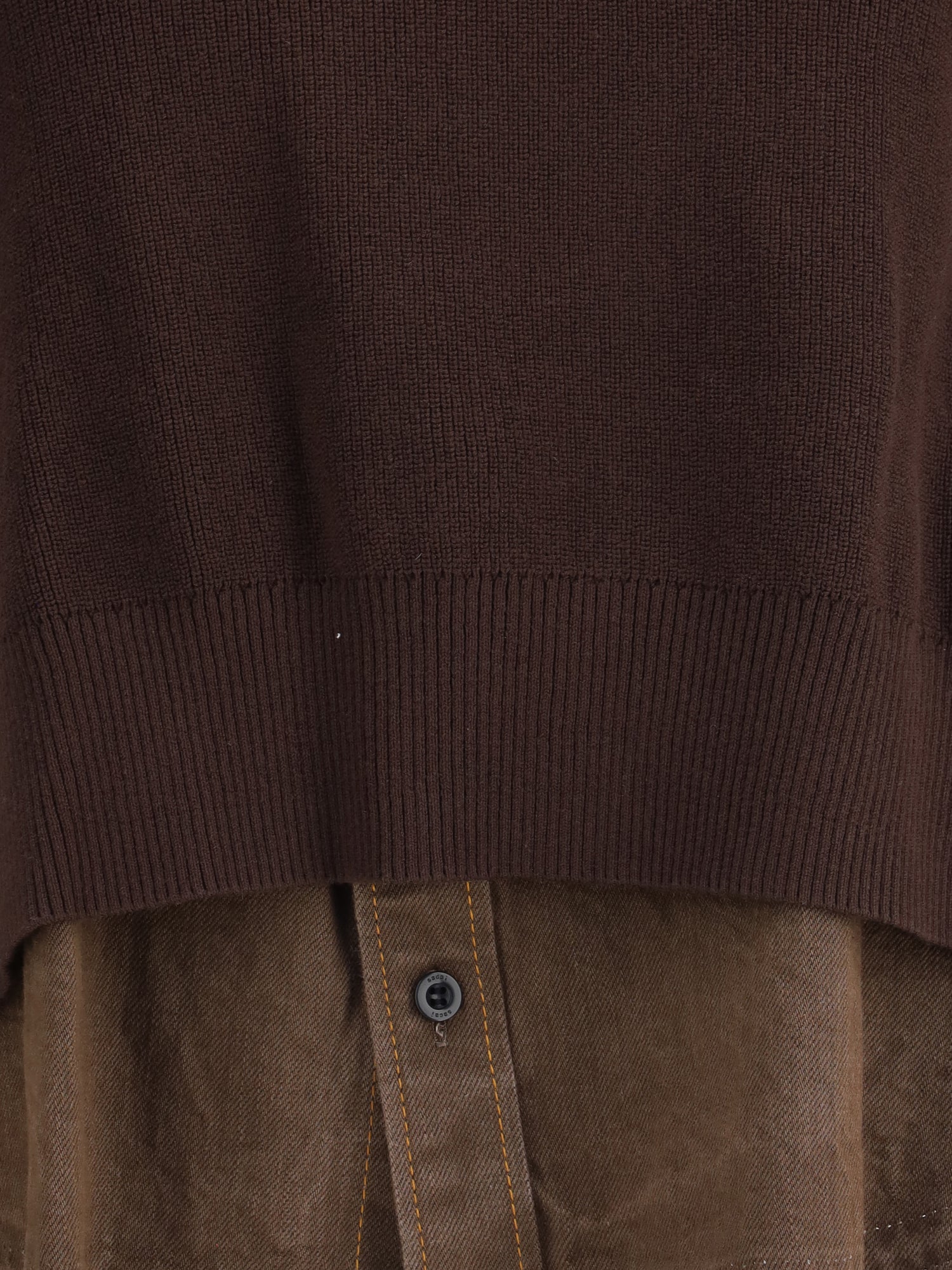 SACAI 2 denim detail sweater