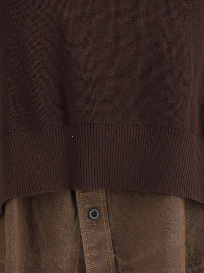 SACAI 2 denim detail sweater