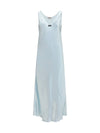 long satin v-neck dress
