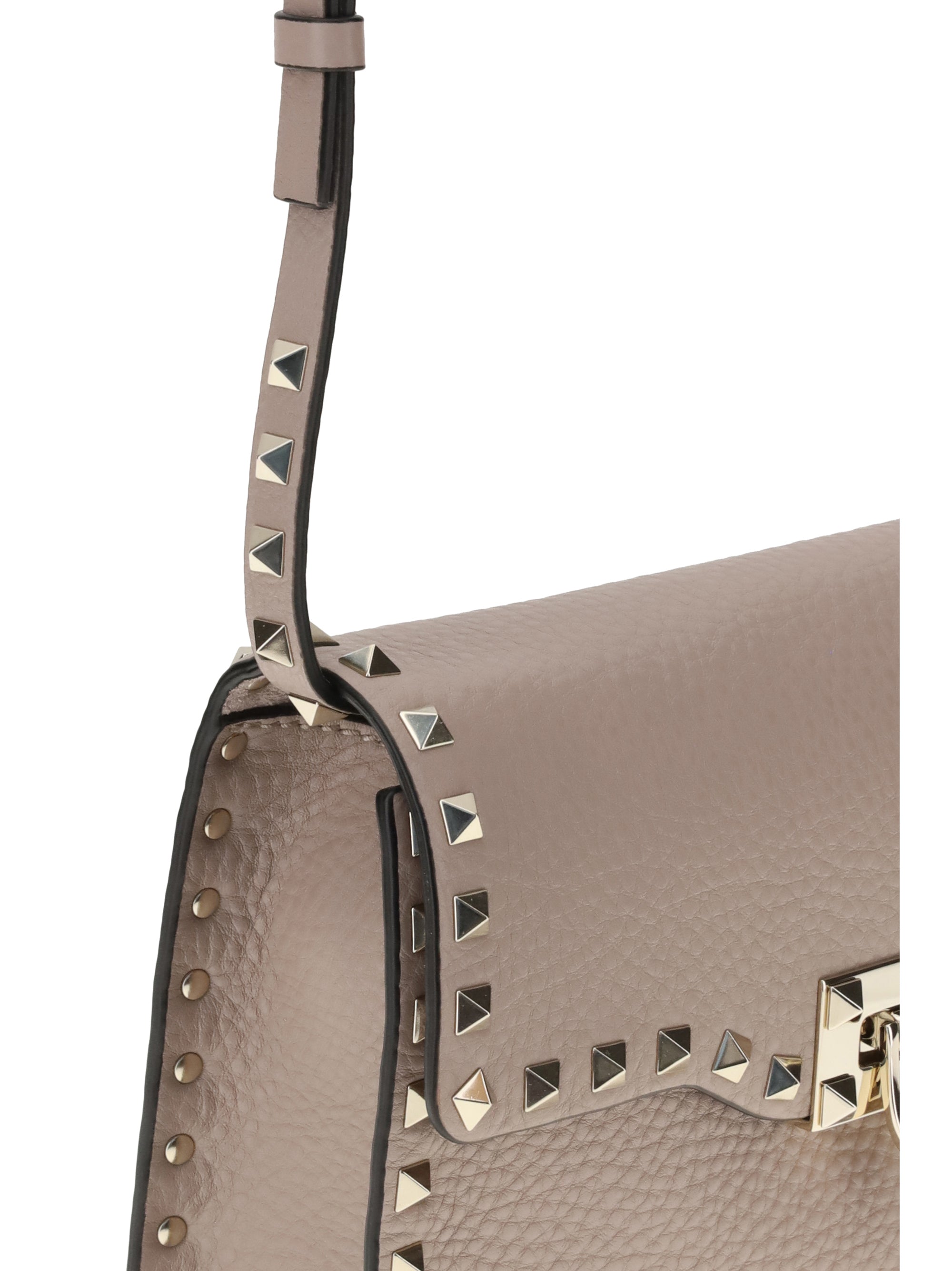 rockstud leather shoulder bag