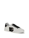 leather sneakers with logo