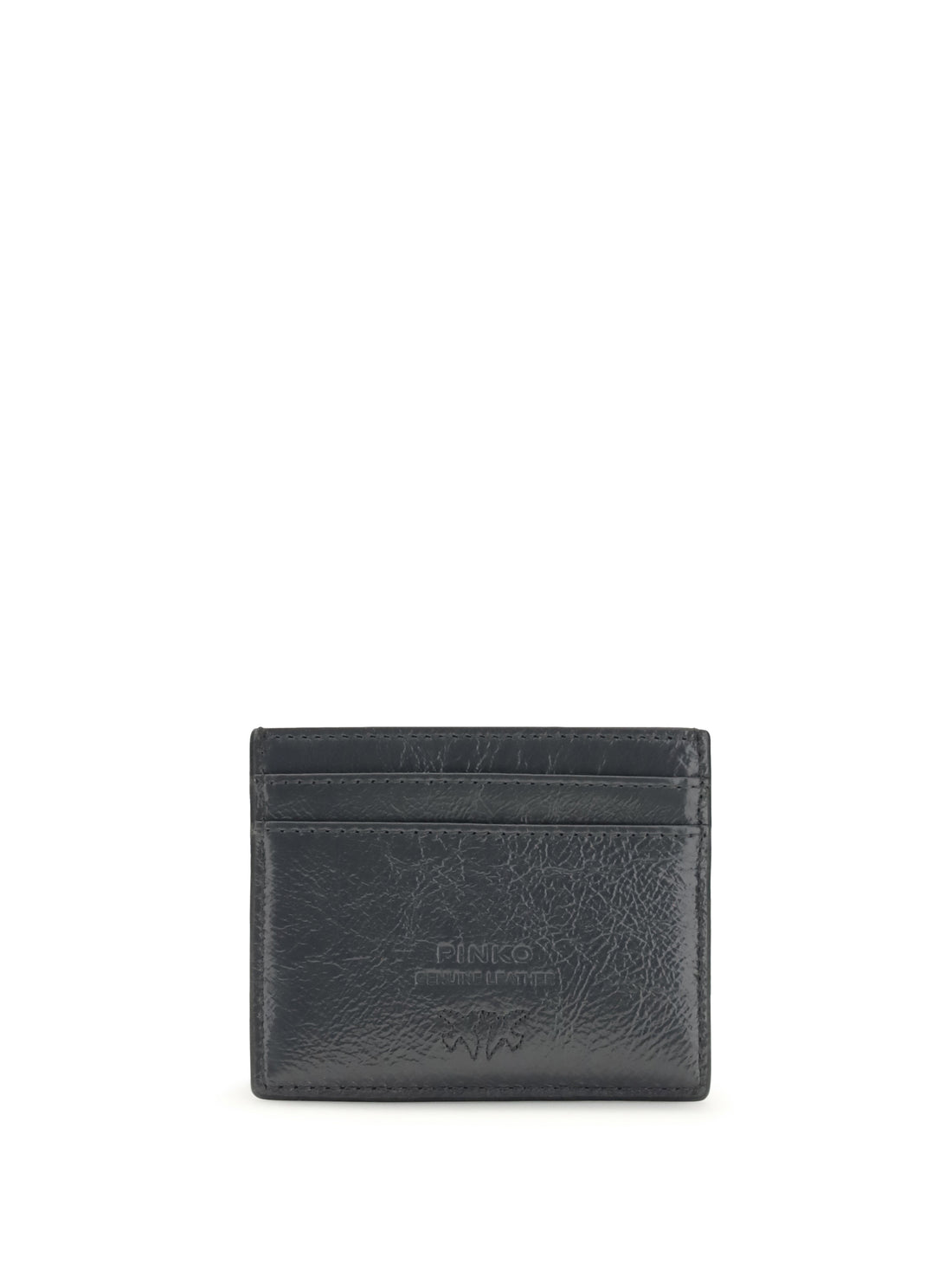 PINKO OS shiny leather card holder