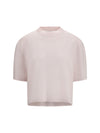 cropped t-shirt with round neckline
