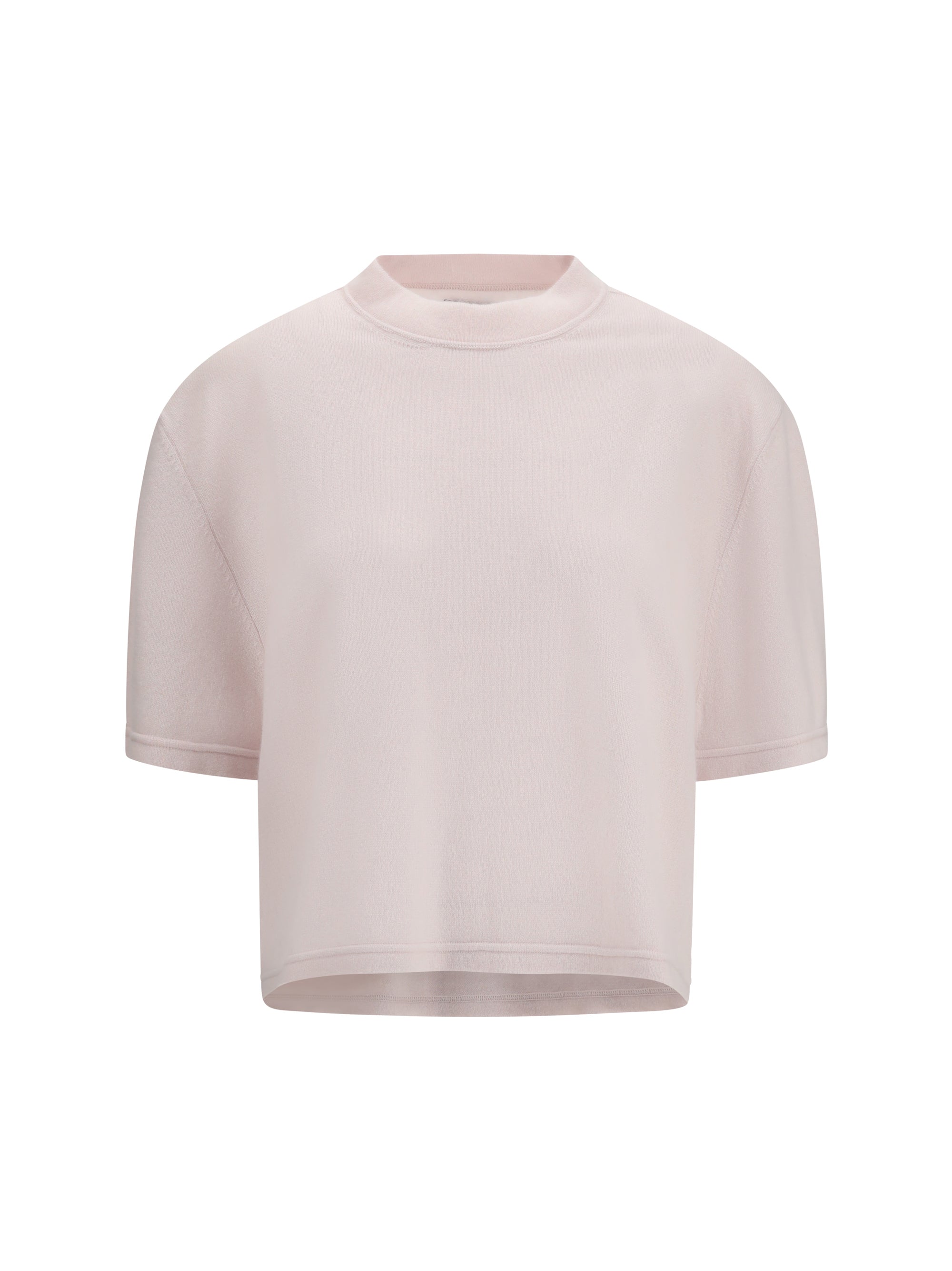 cropped t-shirt with round neckline