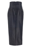 loxley leather midi skirt