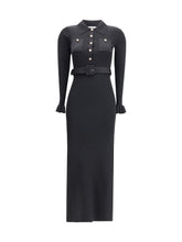 SELF-PORTRAIT L long ribbed dress