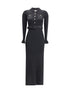 SELF-PORTRAIT L long ribbed dress