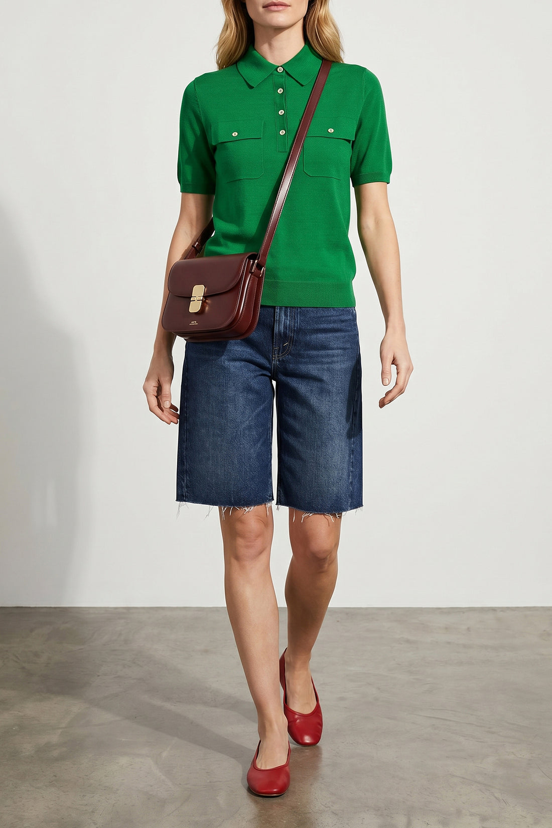 MOTHER 26 superior the half-pipe bermuda fray rigid denim bermuda shorts did you bring m