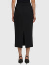 virgin wool midi skirt