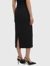 virgin wool midi skirt