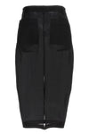 lucian midi skirt in semi-transparent pure silk organza