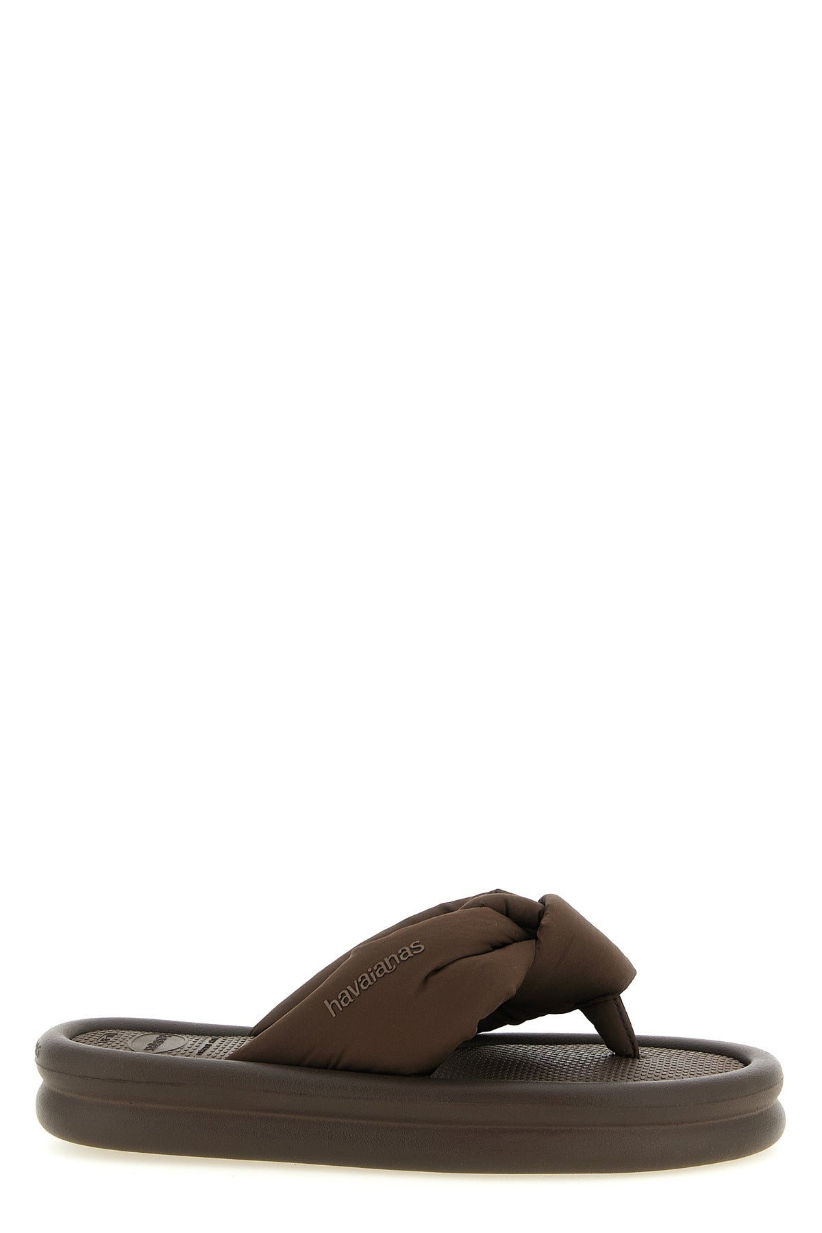 over puffed up thong sandals