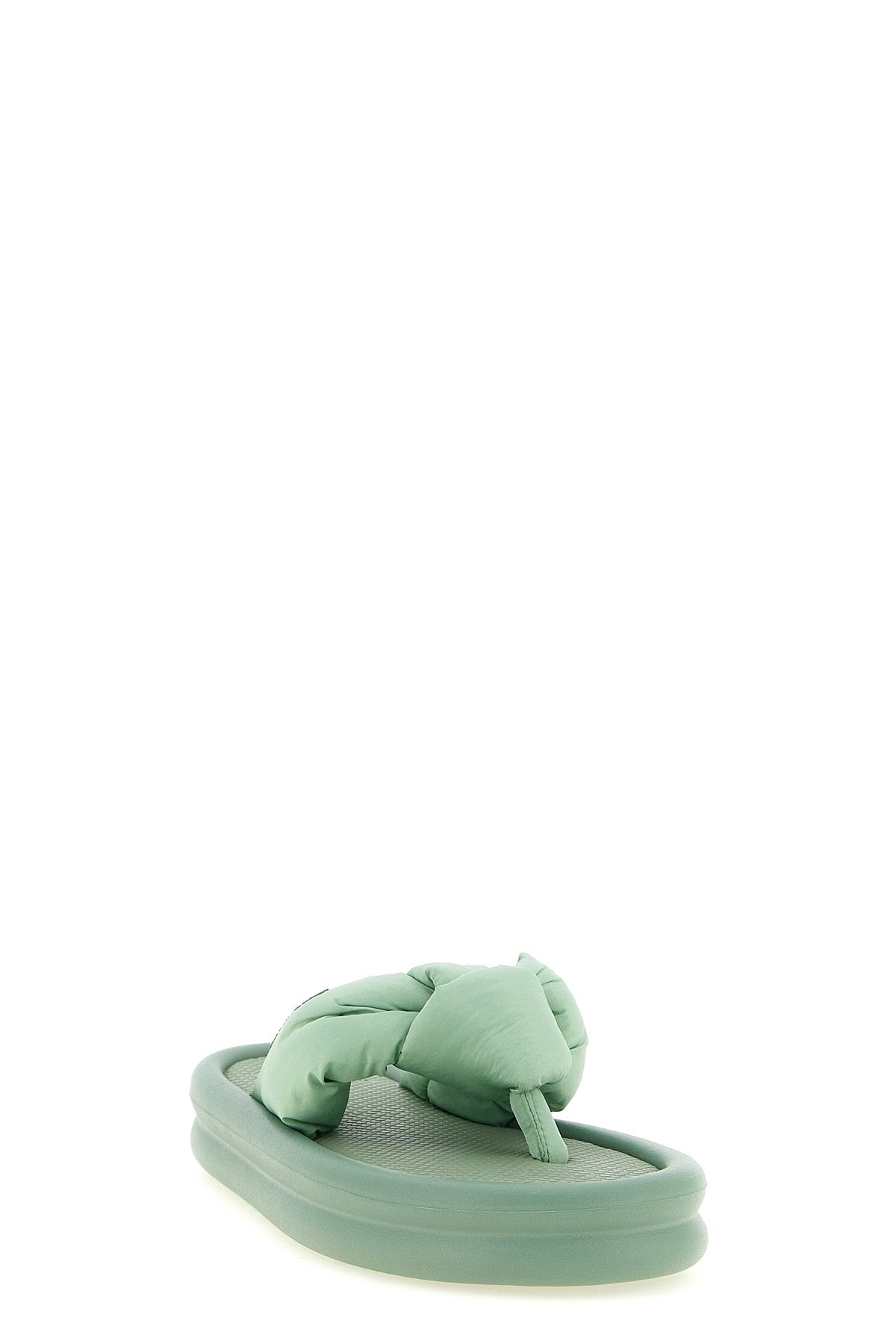 over puffed up thong sandals