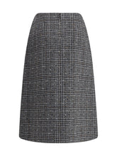 FENDI 40 prince of wales tweed midi skirt