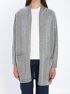 open cardigan in virgin wool and cashmere